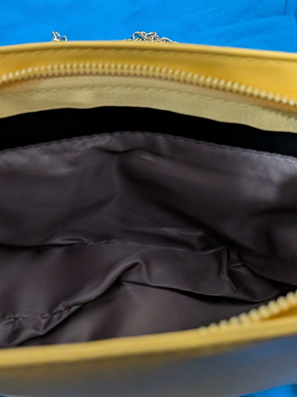 Yellow Crossbody Bag with Chain Strap